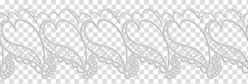 Valentine day lace, white heart lace art transparent background PNG clipart