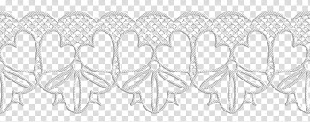 Valentine day lace, white heart transparent background PNG clipart