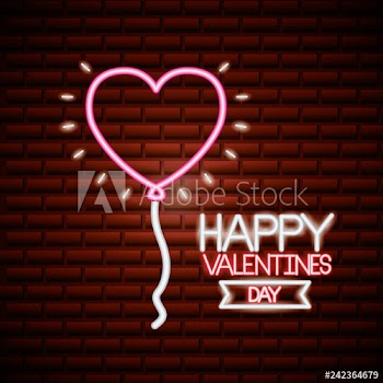 valentine day neon