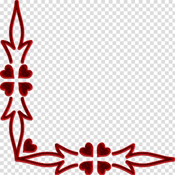 Valentine Day, red heart-themed frame illustration transparent background PNG clipart