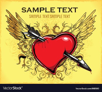 Valentine emblem vector image