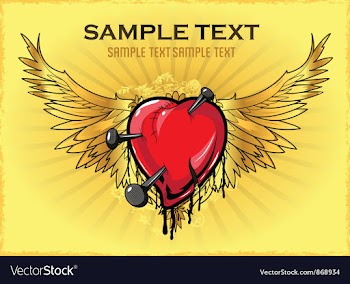 Valentine emblem vector image