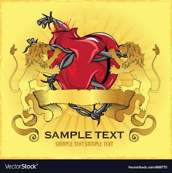 Valentine emblem vector image