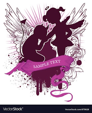 Valentine emblem vector image
