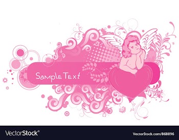 Valentine floral frame vector image