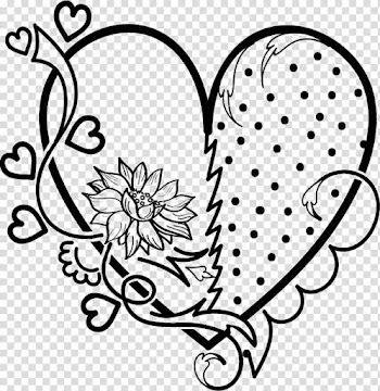 Valentine heart brushes, black and silver heart shape decor transparent background PNG clipart