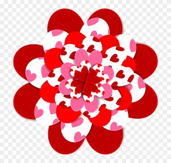 Valentine Heart Shape Flower Love Pink Red - Flower In Love Shape