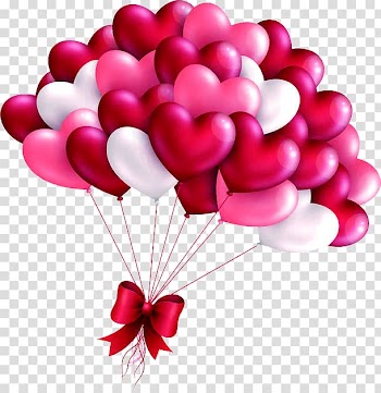 Valentine Love Heart Balloon Valentine's Day frame, Valentines Day Love Balloon transparent background PNG clipart