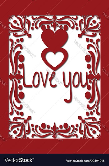 Valentine or wedding card with hearts and love vector image