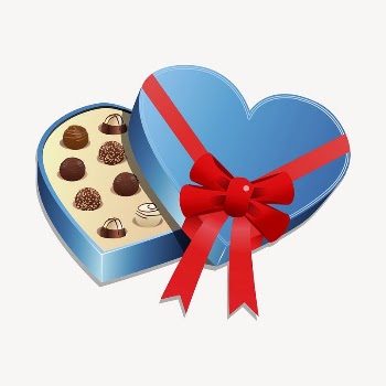 Valentine's chocolate box sticker, dessert | Free PSD - rawpixel