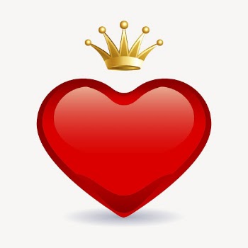 Valentine's crown heart clipart, celebration | Free PSD - rawpixel