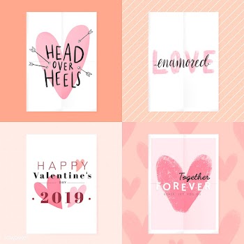 Valentine's day card design | Free stock vector - 559565