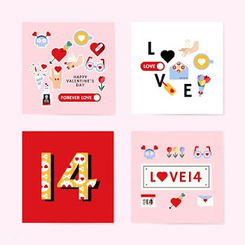 Valentine's day card design | Free stock vector - 559618