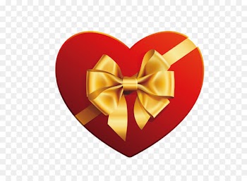 Valentine's Day Chocolate Heart Clip art - Yellow ribbon with red ribbon 
