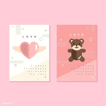 Valentine's day flyer and card template | Free stock vector - 558347