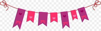 Valentine's Day Greeting card Clip art - Cartoon cute pull flag 
