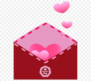 Valentine's Day Heart Clip art - Envelope with Hearts Transparent PNG Clip Art Image 