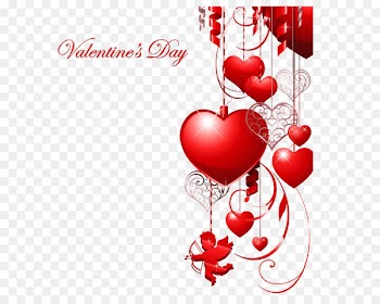 Valentine's Day Heart Clip art - Valentines Day Decor with Hearts and Cupid Clipart 
