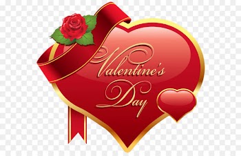 Valentine's Day Heart Clip art - Valentines Day Heart with Rose PNG Clipart Picture 