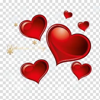 Valentine's Day Heart , Festive red hearts transparent background PNG clipart