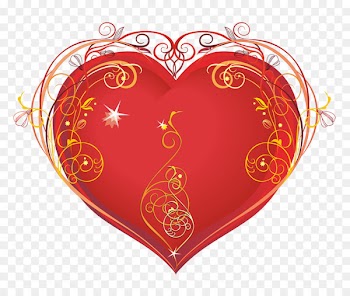 Valentine's Day Heart - gold heart 