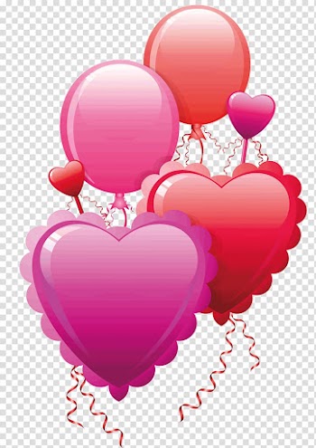 Valentine's Day Heart , Heart and balloon transparent background PNG clipart