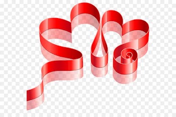 Valentine's Day Heart Holiday - Color ribbon vector 