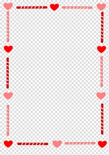 Valentine's Day Heart Love , heart border transparent background PNG clipart
