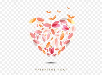 Valentine's Day Heart Qixi Festival Gift Greeting card - Petals LOGO 