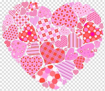 Valentine's Day Heart , Valentines Day Heart of Hearts , pink heart illustration transparent background PNG clipart