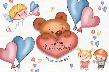 Valentine's Day Illustration SET