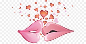 Valentine's Day International Kissing Day Love Gift Wallpaper - Lips and Hearts PNG Clipart 