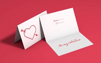 Valentine's day invitation mockup Free Psd