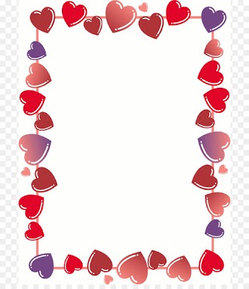 Valentine's Day Love Happiness Greeting & Note Cards Clip art - Heart Border For Word 