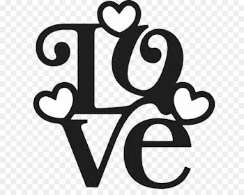 Valentine's Day Love Stencil Word Pattern - valentine's day 