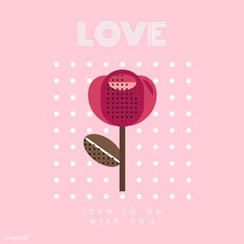 Valentine's day pastel rose graphic | Free stock vector - 558351