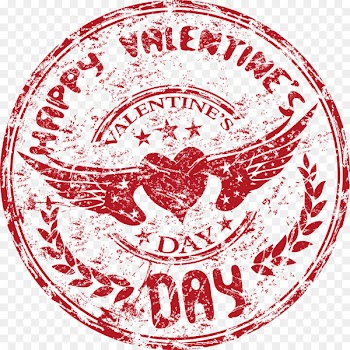 Valentine's Day Postage Stamps Rubber stamp - love wood 