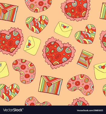 Valentine s day seamless pattern with hearts and vector image