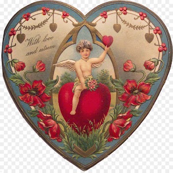 Valentine's Day Victorian era Heart Greeting & Note Cards Clip art - cupid 