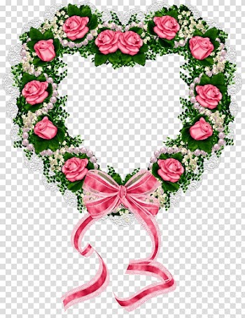 Valentine's Day Wedding invitation Flower Wreath Garland, valentine's day transparent background PNG clipart