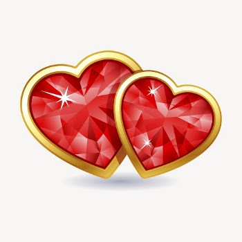 Valentine's diamond heart clipart, celebration | Free PSD - rawpixel