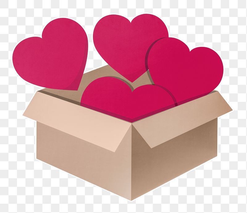 Valentine's heart box png sticker, | Free PNG - rawpixel