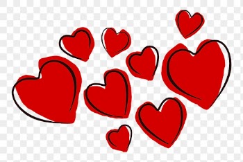 Valentine's heart png sticker, red | Free PNG - rawpixel