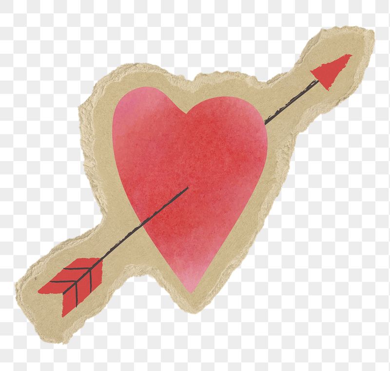 Valentine's heart png sticker, torn | Free PNG - rawpixel