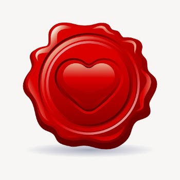 Valentine's heart seal stamp clipart, | Free PSD - rawpixel