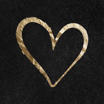 Valentine's heart sticker, gold aesthetic | Free PSD Illustration - rawpixel