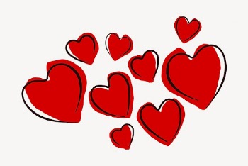 Valentine's heart sticker, love illustration | Free PSD - rawpixel