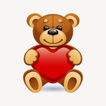 Valentine's teddy bear, celebration illustration. | Free Photo - rawpixel
