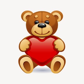 Valentine's teddy bear clipart, celebration | Free PSD - rawpixel