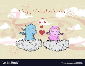 Valentines background vector image